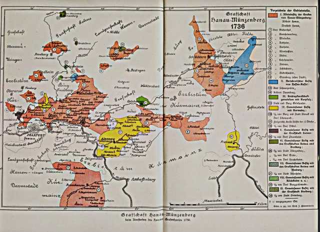 Plan der Grafschaft Windecken 1736