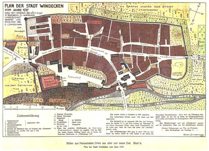 Plan der Stadt Windecken